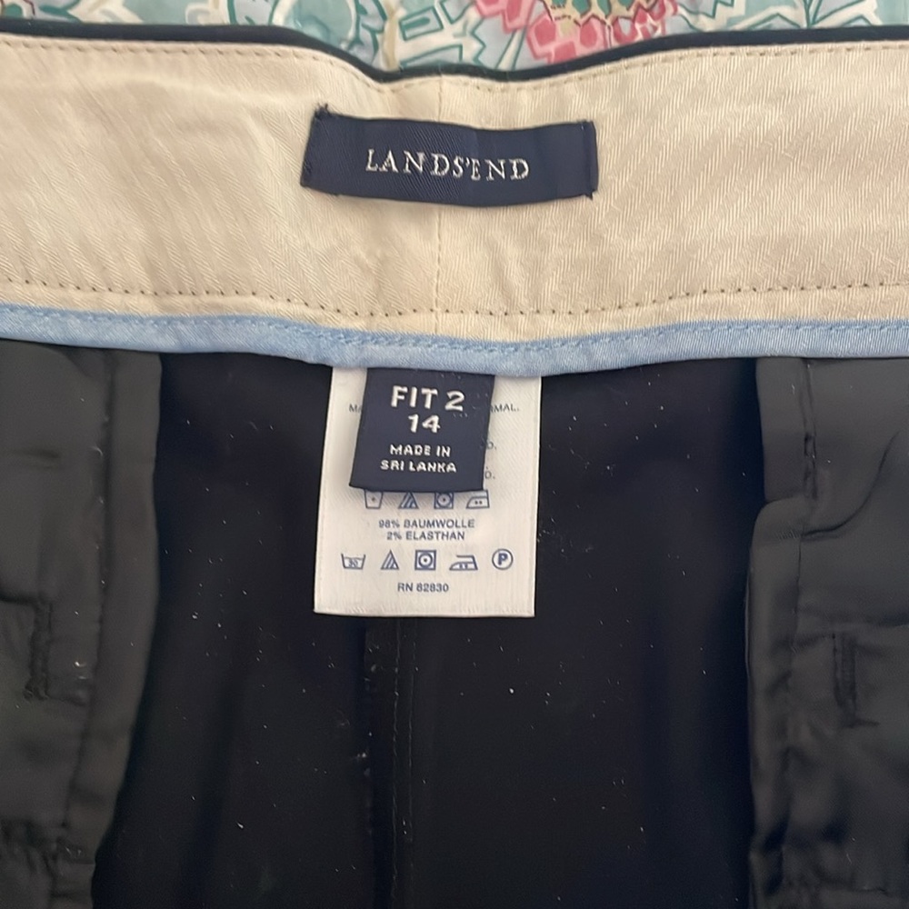 Lands End flare leg black dress pants - Picture 4 of 5